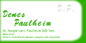 denes paulheim business card